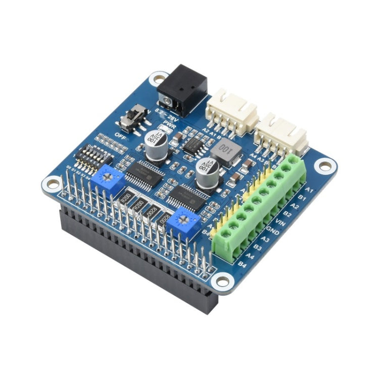 Waveshare HRB8825 Motore passo-passo HAT per Raspberry Pi, aziona due motori passo-passo, fino a 1/32 Microstepping Waveshare HRB8825 Motore passo-passo HAT per Raspberry Pi, aziona due motori passo-passo, fino a 1/32 Microstepping